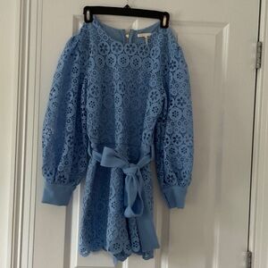 Maje Blue Lace Jumpsuit